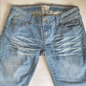 YNQ • cut off shorts with fading